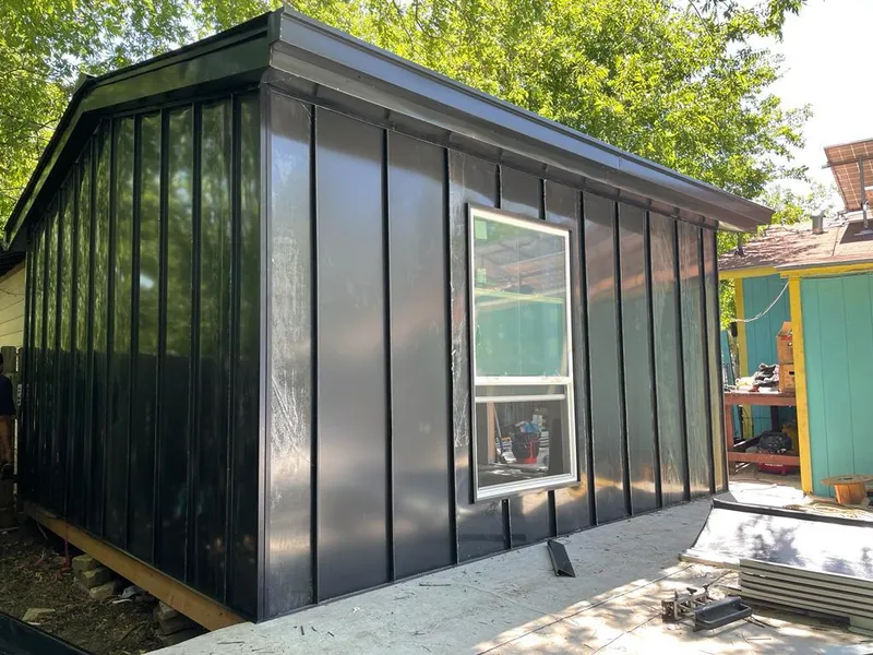 Black standing seam metal wall panels for Metal Roof Installation in Corbin